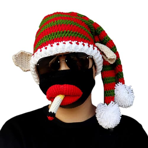 LfrXtra Uni Weihnachtsmütze, bunt, gestrickt, lustig, Urlaubskostüm, Hüte mit Strick für Party LfrXtra Uni Weihnachtsmütze, bunt, gestrickt, lustig, Urlaubskostüm, Hüte mit Strick für Party von LfrXtra