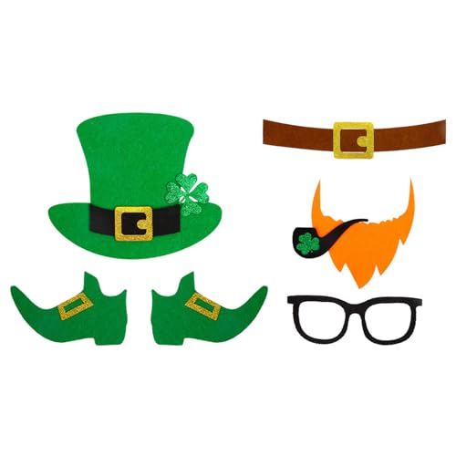 Patrick's Day Stoffapplikationen, Bierhut, Grün, zum Aufbügeln, für Festival-Kostüme von LfrXtra