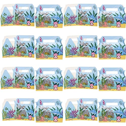 Lg Import 12 Stück Meerestiere Seetier Geburtstags Party Box ca. 23x 22x 12 cm als Mitgebsel, Geschenkverpackung, KINDERMENÜ Box Meer von LG-Imports