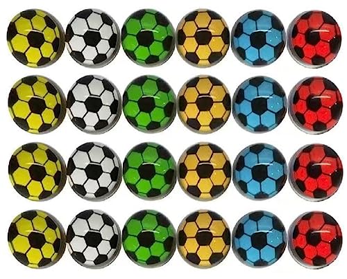 Lg Import 25 x Fußball Flummis Flummi Springball 32 mm Fußball Hüpfball Bouncing Ball Fußballflummis Mitgebsel Giveaway von Lg Import