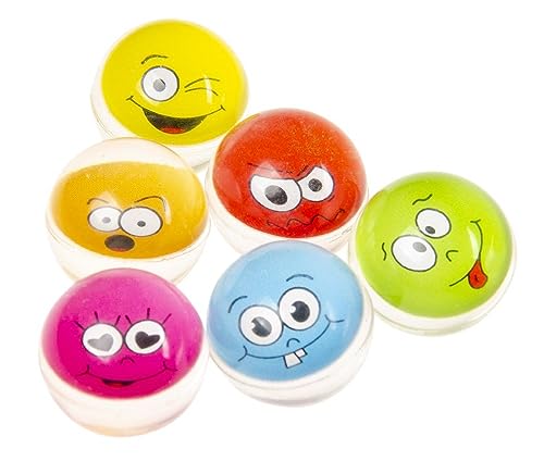 Lg Import 25 x Lachgesicht Flummis Flummi Springball 32 mm Grimassen Hüpfball Bouncing Ball Lachgesichtflummis Mitgebsel Giveaway von Lg Import