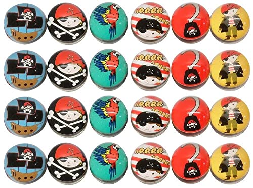 Lg Import 25 x Piraten Flummis Flummi Springball 32 mm Pirat Piratenflummis Hüpfball Bouncing Ball Mitgebsel von Lg Import