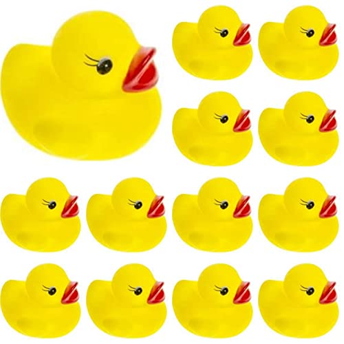 Lg Import Gelbe Ente ca 3 cm , 12 Stück Gummiente Entchen , Tish Party Dekoration , zum Basteln oder als Mitgebsel von Lg Import