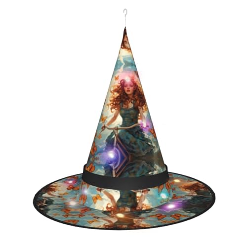 Lghdfyo Halloween-Hexenhüte für Erwachsene, hängende dekorative Hüte, faltbare Hexenhüte, Rollenspiele, Kleidung, Zubehör, Hüte Lghdfyo Halloween-Hexenhüte für Erwachsene, hängende dekorative Hüte, faltbare Hexenhüte, Rollenspiele, Kleidung, Zubehör, Hüte von Lghdfyo
