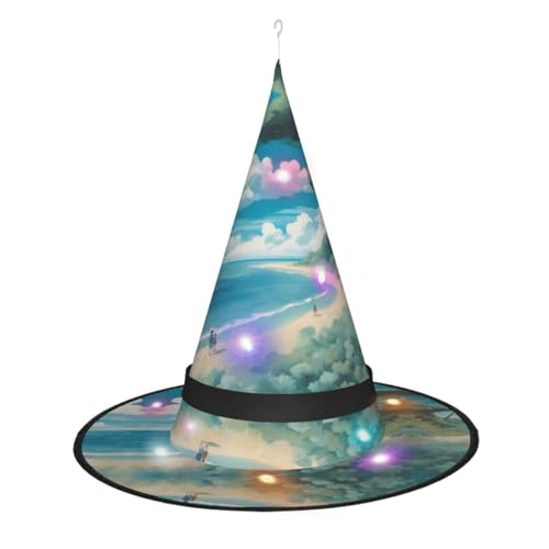 Lghdfyo Halloween-Hexenhüte für Erwachsene, hängende dekorative Hüte, faltbare Hexenhüte, Rollenspiele, Kleidung, Zubehör, Hüte von Lghdfyo