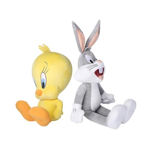 Lhcn021 Looney Plus Spielzeug Tunes 16.5 Zoll Bugs Plus Bunny&13.7 Zoll Tweetcdy Vogel Gefülltes Tier Plus Spielzeug Geschenke für Mädchen Jungen (2 Stück) von Lhcn021