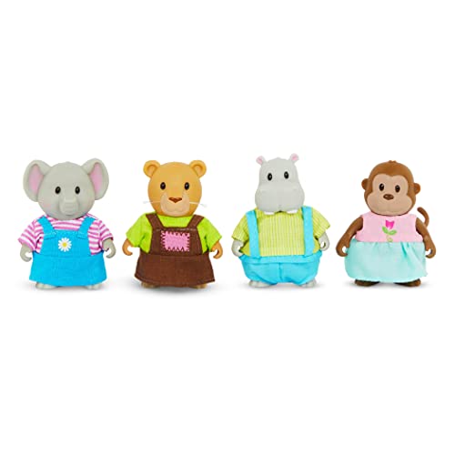 LI'L WOODZEEZ Figuren - Die Dschungel Freunde - 4 weiche Tierfiguren OHNE Buch - Tiere im Set, Spielzeug für Kinder ab 3 Jahre von Li'l Woodzeez