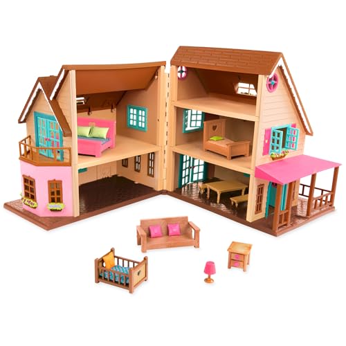 Li’l Woodzeez 20-teiliges Großes 40 cm Haus Set mit Zubehör und 3 Stockwerken – Möbel, LED Lichter und mehr – Spielzeug für Kinder ab 3 Jahren Li’l Woodzeez 20-teiliges Großes 40 cm Haus Set mit Zubehör und 3 Stockwerken – Möbel, LED Lichter und mehr – Spielzeug für Kinder ab 3 Jahren von Li'l Woodzeez