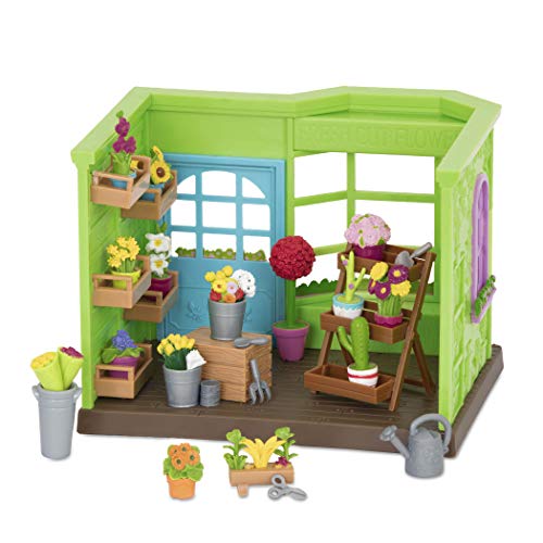 Li’l Woodzeez 26-teiliges Set Blumenladen mit Zubehör – Blumensträuße, Blumentöpfe, Gartengeräte und mehr – Spielzeug für Kinder ab 3 Jahren von Li'l Woodzeez