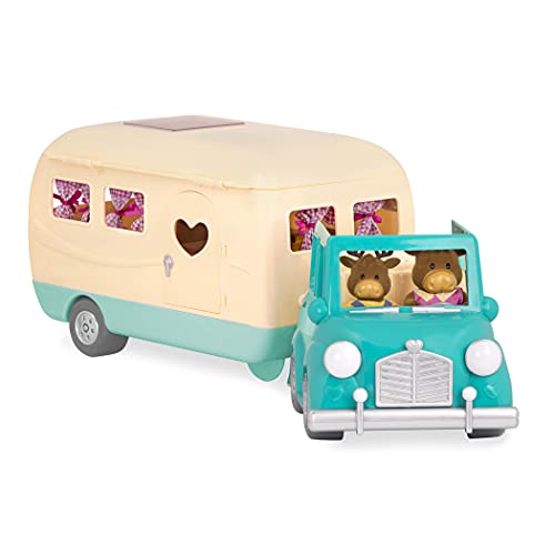 Li’l Woodzeez 40-teiliges Auto und Wohnmobil Set mit Zubehör – Möbel, Koffer, Essen, Geschirr und mehr – Spielzeug für Kinder ab 3 Jahren von Li'l Woodzeez