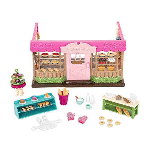 Li’l Woodzeez 69-teiliges Bäckerei Set mit Zubehör – Möbel, Brot, Kuchen, Geschirr und mehr – Spielzeug für Kinder ab 3 Jahren von Li'l Woodzeez