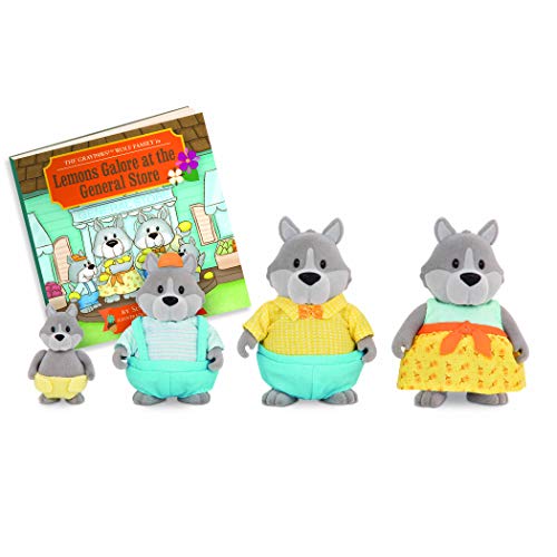 Li’l Woodzeez Figuren Wolf Tierfamilie Graypaws – 4 weiche Tierfiguren mit Bilderbuch auf Englisch – Tiere im Set, Spielzeug für Kinder ab 3 Jahren Li’l Woodzeez Figuren Wolf Tierfamilie Graypaws – 4 weiche Tierfiguren mit Bilderbuch auf Englisch – Tiere im Set, Spielzeug für Kinder ab 3 Jahren von Li'l Woodzeez