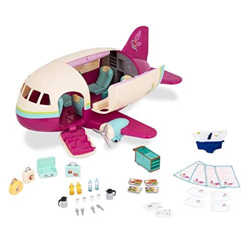 Li’l Woodzeez Großes Flugzeug für Tierfiguren mit Bilderbuch auf Englisch – Spielzeug Tiere Set (35 Teile) Spielzeug für Kinder ab 3 Jahren von Li'l Woodzeez
