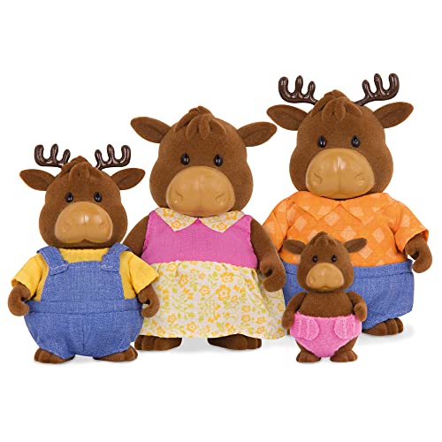 LI'L WOODZEEZ HCM Kinzel 43232 Figuren Elche - Tierfamilie Vanderhoof - 4 weiche Tierfiguren OHNE Buch - Tiere im Set, Spielzeug für Kinder ab 3 Jahre, 6463Z, Mehrfarbig von Li'l Woodzeez