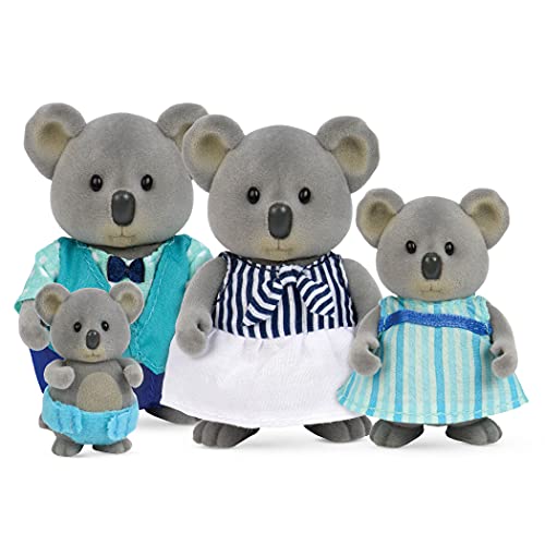 Li’l Woodzeez Koala Tierfamilie Canberra – 4 weiche Tierfiguren mit Bilderbuch auf Englisch – Spielzeug Tiere Set (5 Teile) Spielzeug für Kinder ab 3 Jahren von Li'l Woodzeez