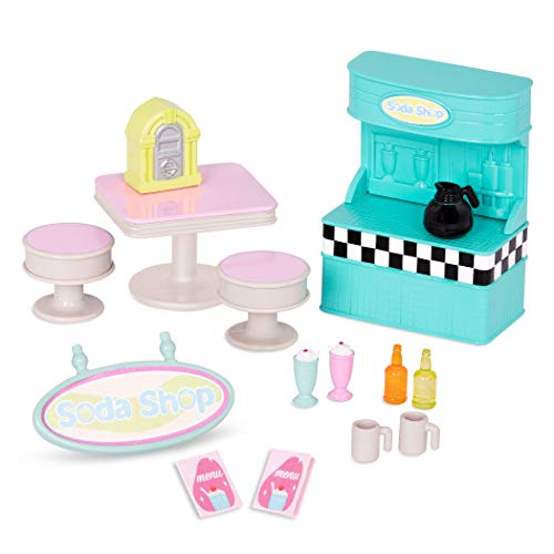 Li'l Woodzeez - 43266 - Honeysuckle Soda Shop - Zubehör Puppen, Einkaufsladen - für Kinder ab 3 Jahren von Li'l Woodzeez