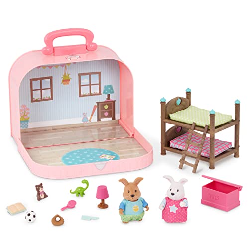Li’l Woodzeez – 2 Hasen-Tierfiguren – Spielzeugkoffer – Sammelfiguren mit Puppenhaus Möbel Set – Kinderzimmer & Zubehör – für Kinder ab 3 Jahren – Hasen-Spielset - Deluxe Koffer Li’l Woodzeez – 2 Hasen-Tierfiguren – Spielzeugkoffer – Sammelfiguren mit Puppenhaus Möbel Set – Kinderzimmer & Zubehör – für Kinder ab 3 Jahren – Hasen-Spielset - Deluxe Koffer von Li'l Woodzeez