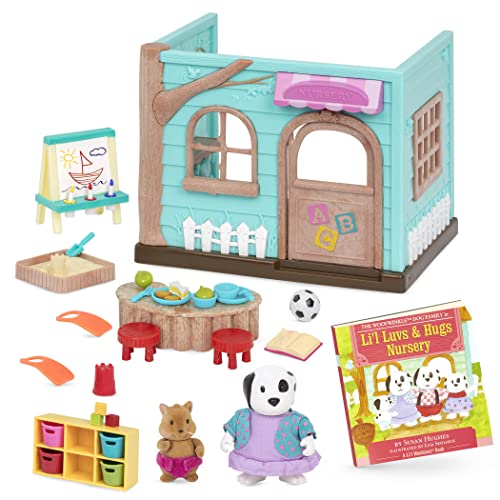 Li’l Woodzeez – Lil Woodzeez – Vorschule Spielzeug – Spielset mit Tierfiguren – inkl. Bilderbuch – Spielzeug ab 3 Jahren – Li'l Luvs & Hugs von Li'l Woodzeez