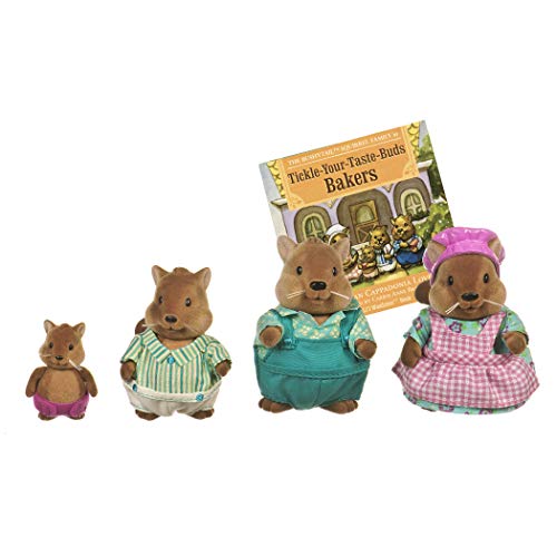 Li’l Woodzeez Eichhörnchen Tierfamilie Bushytail – 4 weiche Tierfiguren mit Bilderbuch auf Englisch – Spielzeug Tiere Set (5 Teile) Spielzeug für Kinder ab 3 Jahren von Li'l Woodzeez