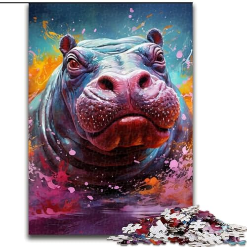 1000-teiliges Nilpferd-Puzzle für Erwachsene aus Holz, lustiges Geschenk und Beschäftigung für zu Hause, 50x75cm, Denkspiel für Teenager 1000-teiliges Nilpferd-Puzzle für Erwachsene aus Holz, lustiges Geschenk und Beschäftigung für zu Hause, 50x75cm, Denkspiel für Teenager von LiJianXXE