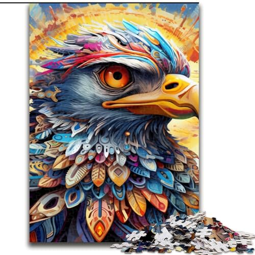 1000-teiliges Puzzle, Bunte Adler-Puzzles aus Holz, anspruchsvolles Denkspiel für Teenager, perfekt als Heimdekoration oder Geschenk, 1000 Stück(50x75cm) von LiJianXXE