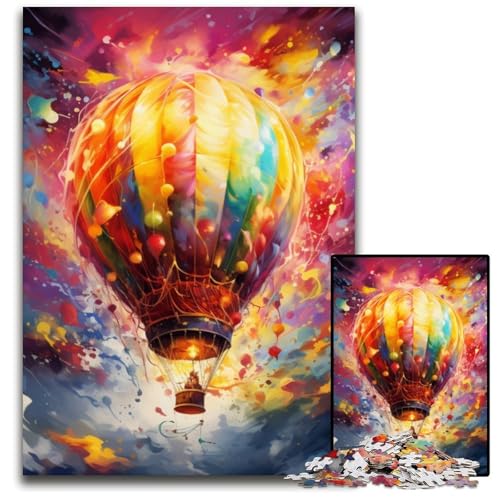 1000-teiliges Puzzle, Heißluftballon, Kartonpuzzle für Erwachsene, pädagogisches Denkspiel, künstlerische Heim- und Bürodekoration, ab 14 Jahren, 26x38cm/10,23x14,96 Zoll von LiJianXXE