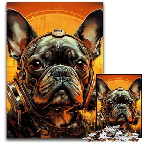 1000-teiliges Puzzle, Hund mit Kopfhörern, Holzpuzzle für Erwachsene, pädagogisches Denkspiel, künstlerische Heim- und Bürodekoration, ab 14 Jahren, 50x75cm/19,68x29,52 Zoll 1000-teiliges Puzzle, Hund mit Kopfhörern, Holzpuzzle für Erwachsene, pädagogisches Denkspiel, künstlerische Heim- und Bürodekoration, ab 14 Jahren, 50x75cm/19,68x29,52 Zoll von LiJianXXE
