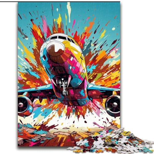 1000-teiliges Puzzle, Kunstflugzeug aus Holz, EIN tolles Geschenk für Familienspaß, 50x75cm, Lernspielzeug für Teenager, Dekoration für das Home Office von LiJianXXE