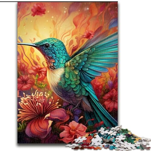 1000-teiliges Puzzle, farbenfroher Kolibri, aus Holz, EIN tolles Geschenk für Familienspaß, 50x75cm, Lernspielzeug für Teenager, Dekoration für das Homeoffice von LiJianXXE