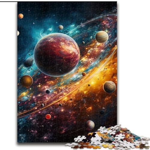 1000-teiliges Puzzle, farbenfrohes Universum-Puzzle aus Holz, anspruchsvolles Denkspiel für Teenager, perfekt als Heimdekoration oder Geschenk, 1000 Stück(50x75cm) von LiJianXXE