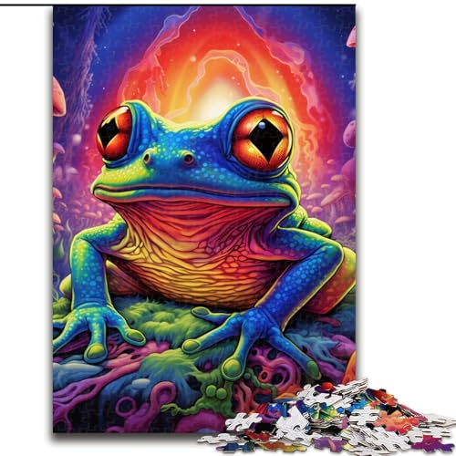 1000-teiliges Puzzle „Bunte Laubfrösche“. Aus Pappe, Geburtstage, Weihnachten, Halloween, Thanksgiving, Ostern. 1000 Teile(26x38cm) von LiJianXXE