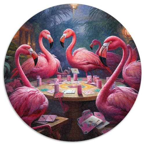 1000-teiliges Puzzle „Flamingos Spielen Poker“, unmögliche Puzzles für Erwachsene, anspruchsvolles Denkspiel für Teenager, Spaß für den Spieleabend mit der Familie, 67,5 x 67,5 cm von LiJianXXE