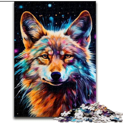 1000-teiliges Puzzle „Galaxy Fox“ aus Pappe, Geburtstage, Weihnachten, Halloween, Thanksgiving, Ostern, 1000 Stück(26x38cm) von LiJianXXE