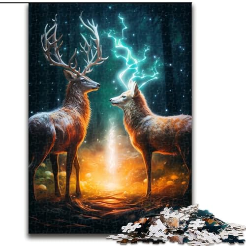 1000-teiliges Puzzle „Galaxy Wolf“ aus Pappe, anspruchsvolles Denkspiel für Teenager, perfekt als Heimdekoration oder Geschenk, 1000 Stück(26x38cm) von LiJianXXE
