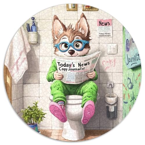 1000-teiliges Puzzle „Husky Go Toilet“, runde Puzzles 1000 Teile für Erwachsene, Heimdekoration und Urlaubsspaß, 67,5 x 67,5 cm 1000-teiliges Puzzle „Husky Go Toilet“, runde Puzzles 1000 Teile für Erwachsene, Heimdekoration und Urlaubsspaß, 67,5 x 67,5 cm von LiJianXXE