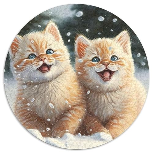 1000-teiliges Puzzle „Kätzchen im Schnee“, unmögliches Puzzle für Erwachsene für Feiertage, Geburtstage und Familienspieleabende, 67,5 x 67,5 cm 1000-teiliges Puzzle „Kätzchen im Schnee“, unmögliches Puzzle für Erwachsene für Feiertage, Geburtstage und Familienspieleabende, 67,5 x 67,5 cm von LiJianXXE