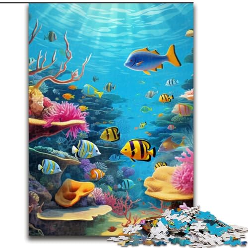 1000-teiliges Puzzle „Ocean World“ aus Holz, anspruchsvolles Denkspiel für Teenager, perfekt als Heimdekoration oder Geschenk, 1000 Stück(50x75cm) von LiJianXXE