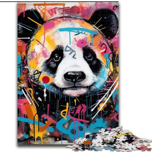 1000-teiliges Puzzle „Panda“ aus Holz, EIN tolles Geschenk für Familienspaß, 50x75cm, Lernspielzeug für Teenager, Dekoration für Zuhause und das Büro von LiJianXXE
