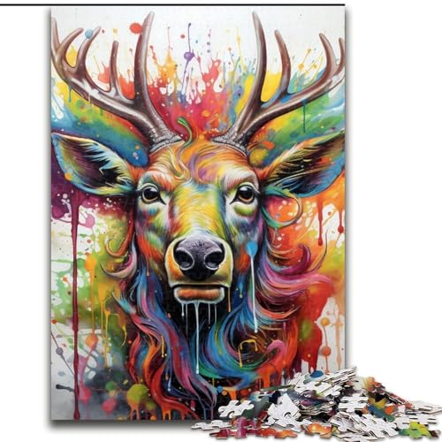 1000-teiliges Puzzle „Psychedelischer Hirsch“ aus Holz, interaktives Familienspiel, geeignet für Kinder ab 14 Jahren, 50x75cm, Denksportaufgabe, Spiel für Erwachsene, interaktive Familienaktivität 1000-teiliges Puzzle „Psychedelischer Hirsch“ aus Holz, interaktives Familienspiel, geeignet für Kinder ab 14 Jahren, 50x75cm, Denksportaufgabe, Spiel für Erwachsene, interaktive Familienaktivität von LiJianXXE