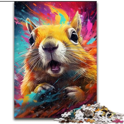 1000-teiliges Puzzle Eichhörnchen für Erwachsene aus Holz, für Jugendliche ab 14 Jahren, Heimdekoration, 50x75cm, pädagogisches und unterhaltsames Indoor-Spiel für die Heimdekoration 1000-teiliges Puzzle Eichhörnchen für Erwachsene aus Holz, für Jugendliche ab 14 Jahren, Heimdekoration, 50x75cm, pädagogisches und unterhaltsames Indoor-Spiel für die Heimdekoration von LiJianXXE