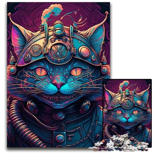 1000-teiliges Puzzle-Geschenk, Katze mit Helm, Kartonpuzzle für Erwachsene, pädagogisches Denkspiel, künstlerische Heim- und Bürodekoration, ab 14 Jahren, 26x38cm/10,23x14,96 Zoll 1000-teiliges Puzzle-Geschenk, Katze mit Helm, Kartonpuzzle für Erwachsene, pädagogisches Denkspiel, künstlerische Heim- und Bürodekoration, ab 14 Jahren, 26x38cm/10,23x14,96 Zoll von LiJianXXE