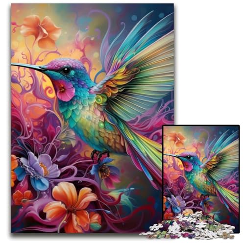 1000-teiliges Puzzle-Geschenk, farbenfrohes Kunst-Kolibri-Kartonpuzzle für Erwachsene, pädagogisches Denkspiel, künstlerische Heim- und Bürodekoration, ab 14 Jahren, 26x38cm/10,23x14,96 Zoll 1000-teiliges Puzzle-Geschenk, farbenfrohes Kunst-Kolibri-Kartonpuzzle für Erwachsene, pädagogisches Denkspiel, künstlerische Heim- und Bürodekoration, ab 14 Jahren, 26x38cm/10,23x14,96 Zoll von LiJianXXE