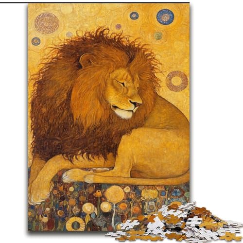 1000-teiliges Puzzle Löwenkunst, geeignet für Kinder ab 14 Jahren, Lernspiele für zu Hause, DIY-Spielzeug, Kunstwerk, Geschenk (Größe 26x38cm) von LiJianXXE