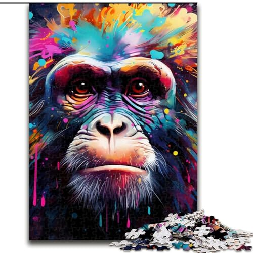1000-teiliges Puzzle für Erwachsene, AFFE, aus Holz, Kinder ab 14 Jahren, 50x75cm, anspruchsvolles Denkspiel – entspannendes Spielzeug für Teenager 1000-teiliges Puzzle für Erwachsene, AFFE, aus Holz, Kinder ab 14 Jahren, 50x75cm, anspruchsvolles Denkspiel – entspannendes Spielzeug für Teenager von LiJianXXE