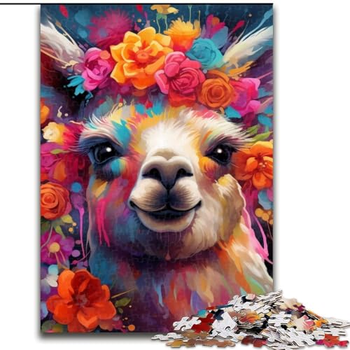 1000-teiliges Puzzle für Erwachsene, Alpaka, aus Holz, lustiges Geschenk und Beschäftigung für zu Hause, 50x75cm, Denkspiel für Teenager 1000-teiliges Puzzle für Erwachsene, Alpaka, aus Holz, lustiges Geschenk und Beschäftigung für zu Hause, 50x75cm, Denkspiel für Teenager von LiJianXXE