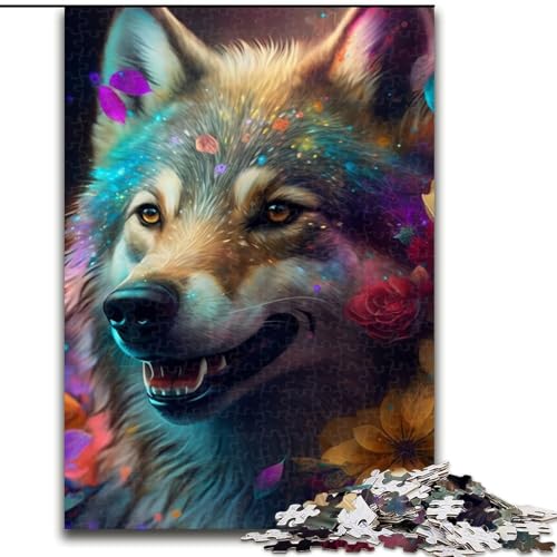 1000-teiliges Puzzle für Erwachsene, Art Wolf, aus Holz, für Teenager ab 14 Jahren, Heimdekoration, 50x75cm, pädagogisches und unterhaltsames Indoor-Spiel für die Heimdekoration von LiJianXXE