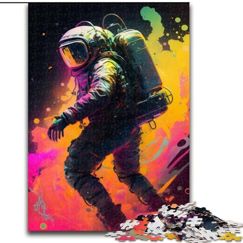 1000-teiliges Puzzle für Erwachsene, Astronaut, aus Holz, für Teenager ab 14 Jahren, Heimdekoration, 50x75cm, pädagogisches und unterhaltsames Indoor-Spiel für die Heimdekoration von LiJianXXE