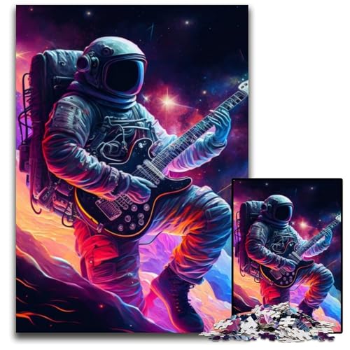 1000-teiliges Puzzle für Erwachsene, Astronaut spielt Gitarre, Puzzles für Erwachsene, kreatives Familienspiel und Heimdekoration, Teenager, 50x75cm/19,68x29,52 Zoll 1000-teiliges Puzzle für Erwachsene, Astronaut spielt Gitarre, Puzzles für Erwachsene, kreatives Familienspiel und Heimdekoration, Teenager, 50x75cm/19,68x29,52 Zoll von LiJianXXE