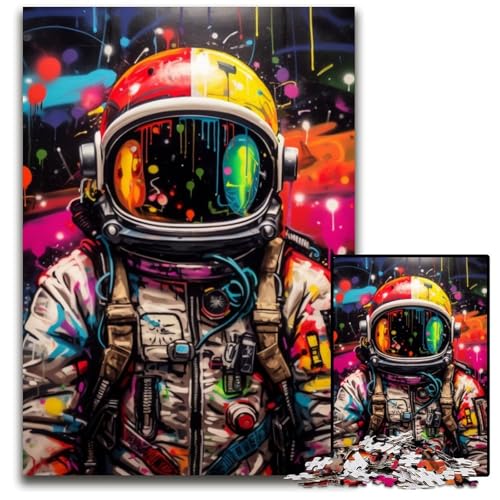 1000-teiliges Puzzle für Erwachsene, Astronauten-Graffiti-Puzzles für Erwachsene, Eltern, Partner, Freunde – ab 14 Jahren, 26x38cm/10,23x14,96 Zoll 1000-teiliges Puzzle für Erwachsene, Astronauten-Graffiti-Puzzles für Erwachsene, Eltern, Partner, Freunde – ab 14 Jahren, 26x38cm/10,23x14,96 Zoll von LiJianXXE