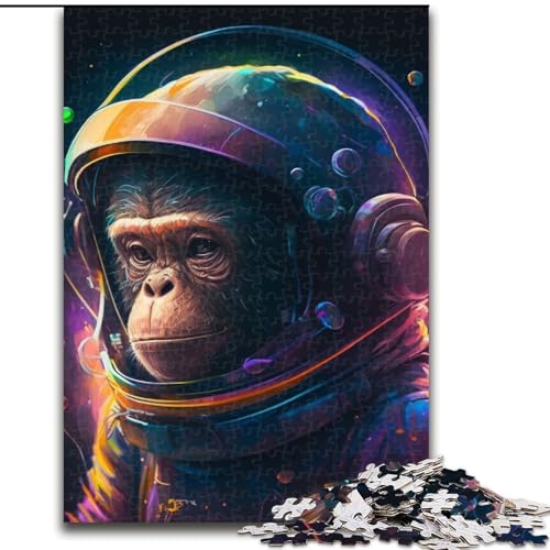 1000-teiliges Puzzle für Erwachsene, Astronautenaffe, aus Holz, lustiges Geschenk und Beschäftigung für zu Hause, 50x75cm, Denkspiel für Teenager 1000-teiliges Puzzle für Erwachsene, Astronautenaffe, aus Holz, lustiges Geschenk und Beschäftigung für zu Hause, 50x75cm, Denkspiel für Teenager von LiJianXXE